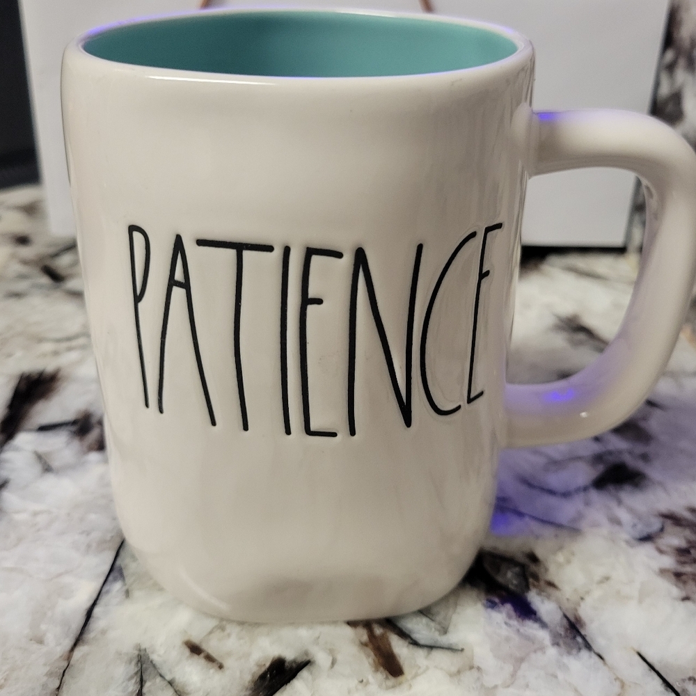 Rae Dunn "Patience" Cream Mug